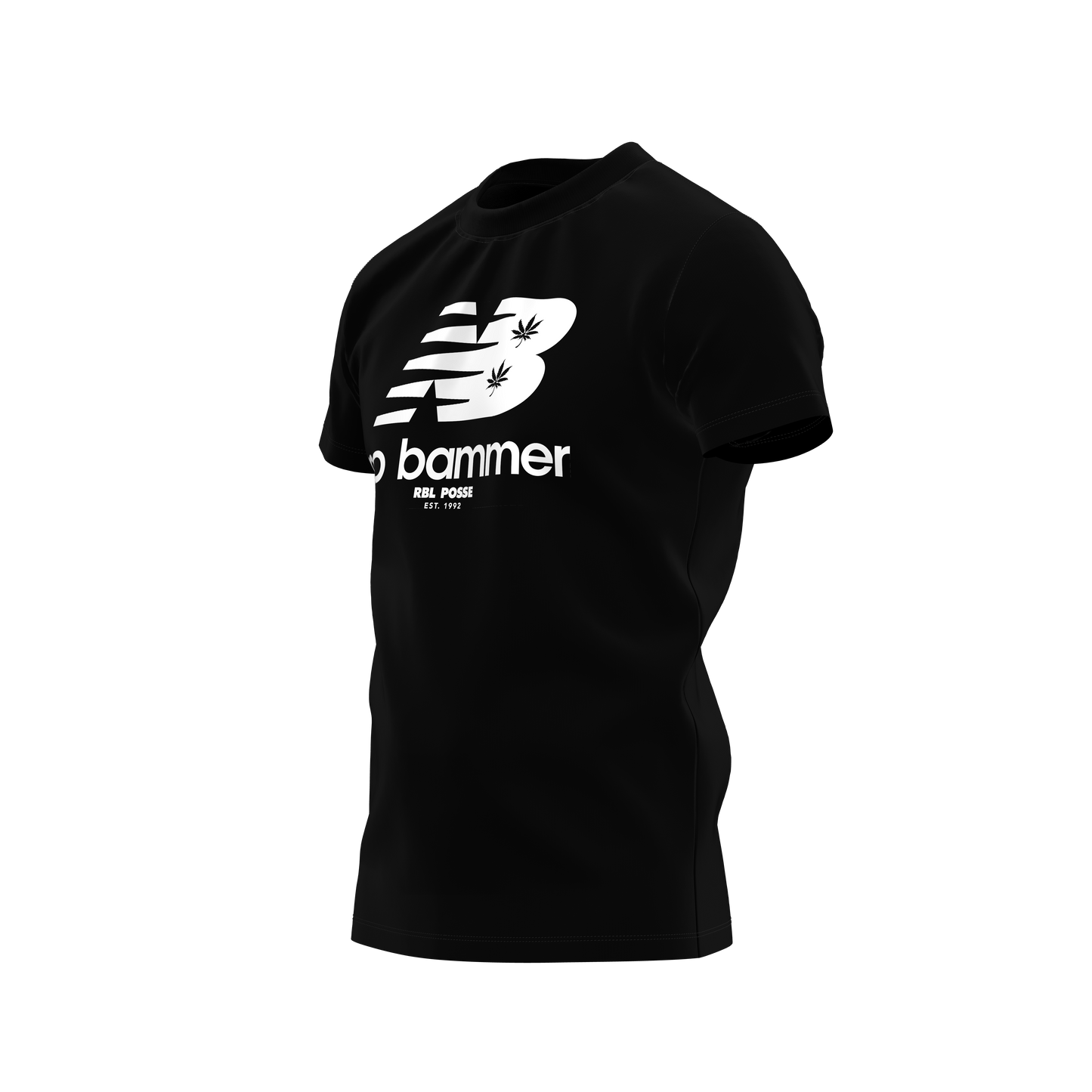 NB "NO BAMMER" TEE (BLK/WHT LOGO)