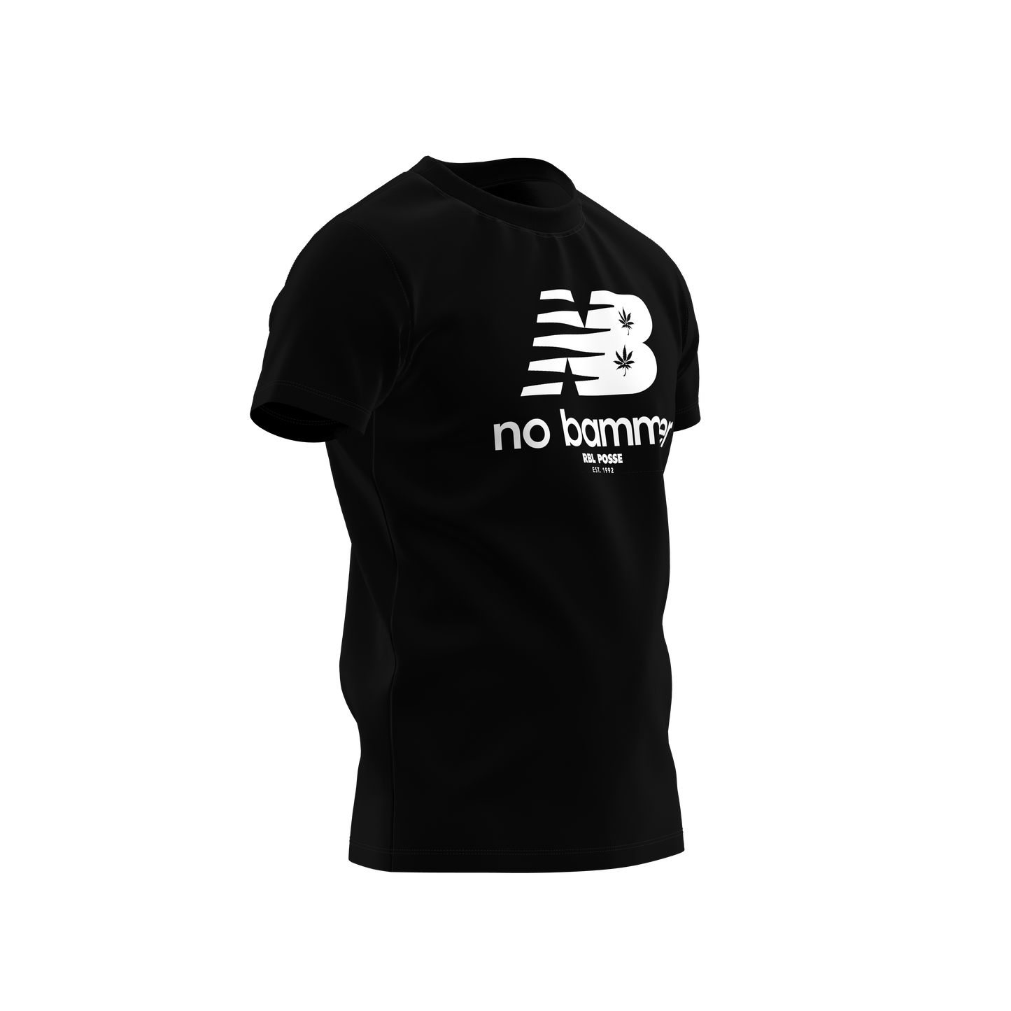 NB "NO BAMMER" TEE (BLK/WHT LOGO)